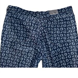 VTG Y2K Guess Allover Monogram Logo medium wash denim Jeans / Size 29